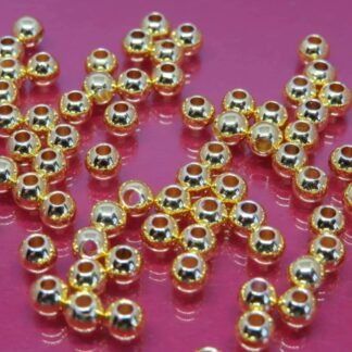 Seamless Spacer Bead – Gold Plated Brass – 4mm