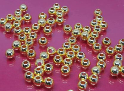 Seamless Spacer Bead – Gold Plated Brass – 4mm