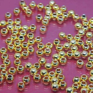 Seamless Spacer Bead – Gold Plated Brass – 3mm