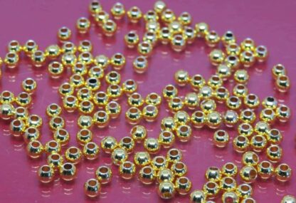 Seamless Spacer Bead – Gold Plated Brass – 3mm