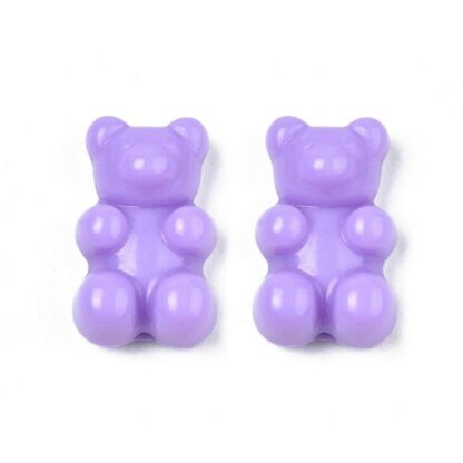 Opaque Acrylic Beads – Teddy Bear – Mixed Colour – 18x11mm – Pack Of 30