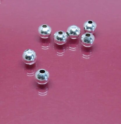 Spacer Beads – Silver – 5mm – Pack Of 10
