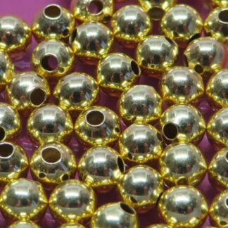 Spacer Beads – Gold – 5mm – Pack Of 10