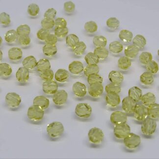 Czech Fire Polished Glass Beads – Light Topaz – 4mm – Pack Of 20