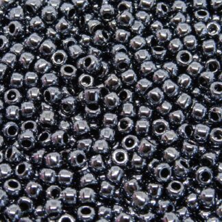 Toho Seed Beads – Metallic Hematite – Size 6/0 –  10g Pack