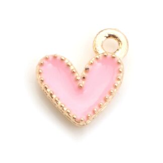 Cup Charm – Gold/Pink Enamel – 24x15mm