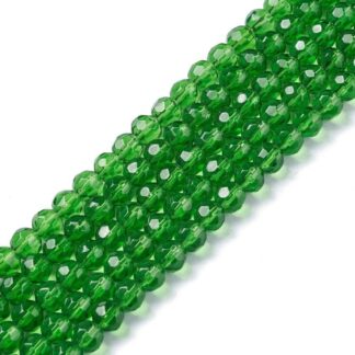 Crystal Round Beads – Green – 6mm – Strand Of 50 Beads