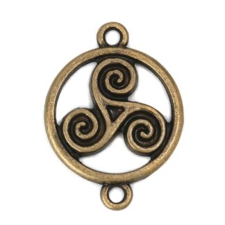 Celtic Connector – Antique Bronze – 28x20mm