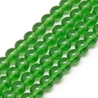 Glass Beads – Green – 6mm – Strand Of 50 Beads