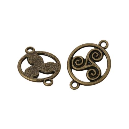 Celtic Connector – Antique Bronze – 28x20mm