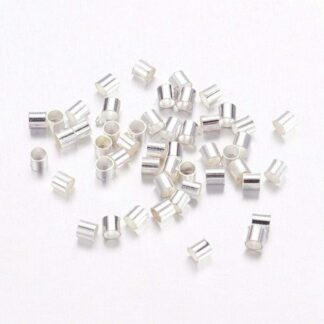 Crimp Beads – Silver – Tube – 2x2mm – Pack Of 100