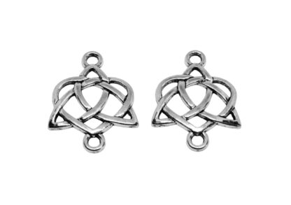 Celtic Knot Connector – Antique Silver – 24x19mm