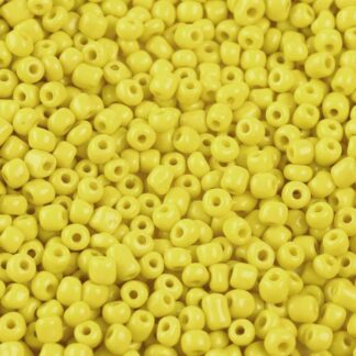 Seed Beads – Size 6/0 – Yellow Opaque – 10g Pack