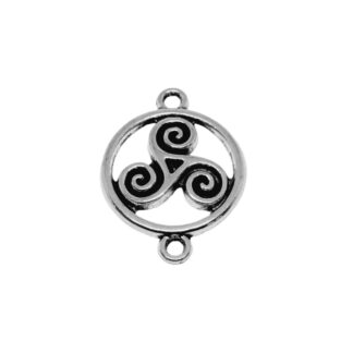 Celtic Connector – Antique Silver – 28x20mm
