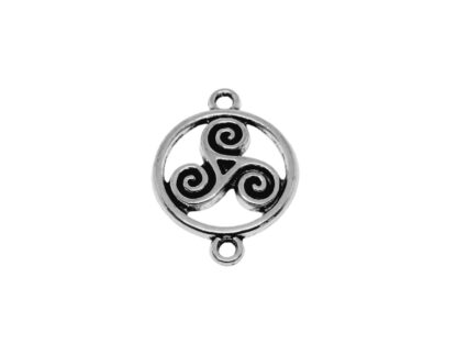 Celtic Connector – Antique Silver – 28x20mm
