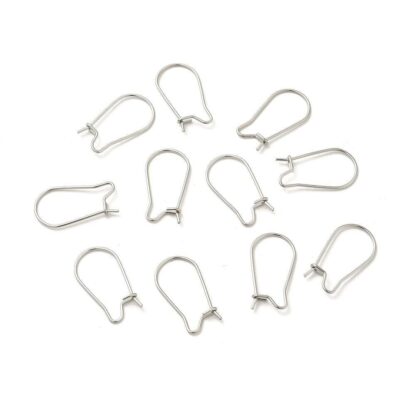 Closable Earwires – 316 Surgical Steel – 20x11mm – Pack Of 10 Pairs