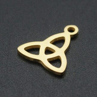 Trinity Knot Pendant – Gold – Stainless Steel – 13x11mm