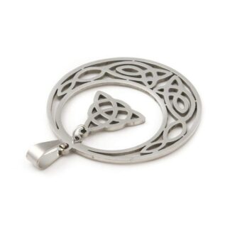 Celtic Pendant With Trinity Knot – Stainless Steel – 32x30mm