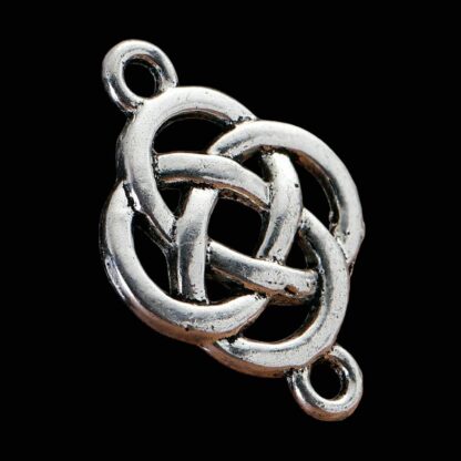 Knot Connector – Antique Silver – 25x18mm