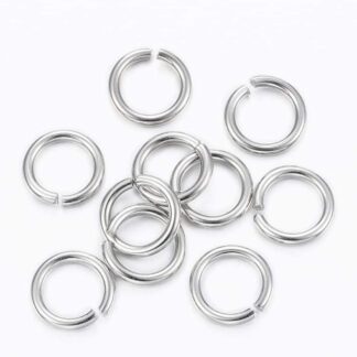 Jump Rings – Stainless Steel – 8x1mm – Pack Of 50
