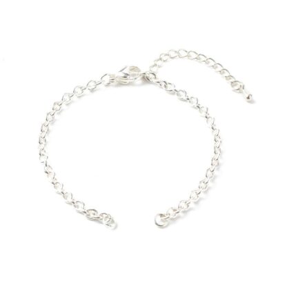 Stainless Steel Cable Chain Bracelet – Silver – 15.5cm