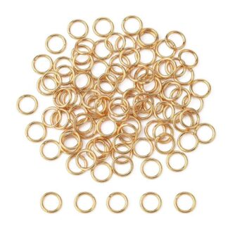 Jump Rings – Stainless Steel – Gold – 5×0.8mm –  Pack Of 50