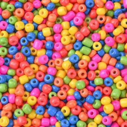 Seed Beads – Size 6/0 – Neon Brights – 10g Pack