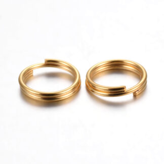 Split Rings – Stainless Steel – Gold – 6x1mm – Pack Of 25