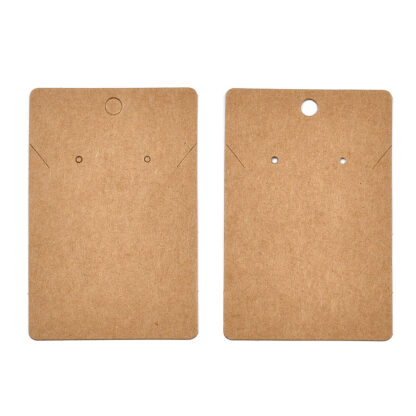 Jewellery Display Cards – Brown – 9x6cm – Pack Of 10