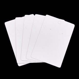 Jewellery Display Cards – White – 9x6cm – Pack Of 10