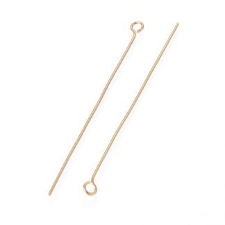 Eye Pins – Gold – Stainless Steel – 50×0.6mm – Pack Of 20