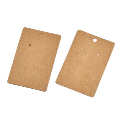 Jewellery Display Cards – Brown – 9x6cm – Pack Of 10