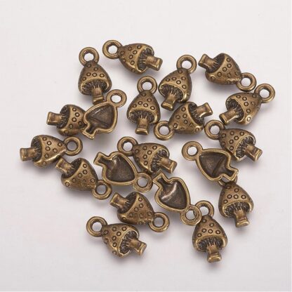 Toadstool Charm – Antique Bronze – 13x8mm