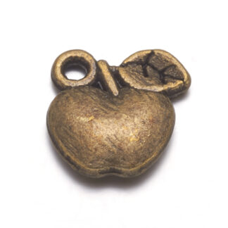 Apple Charm – Antique Bronze – 11x11mm