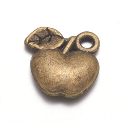 Apple Charm – Antique Bronze – 11x11mm
