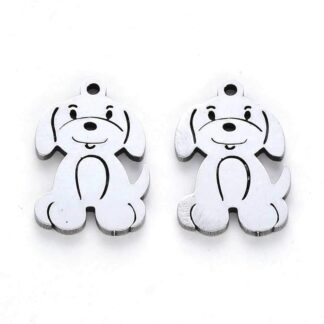 Puppy Charm – Stainless Steel – 17x11mm