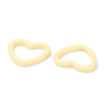 Acrylic Linking Ring – Heart – Yellow – 27x30mm
