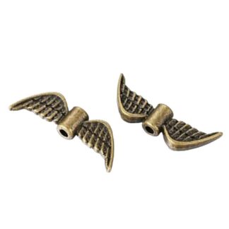 Angel Wing Spacer Bead – Antique Bronze – 21x7mm