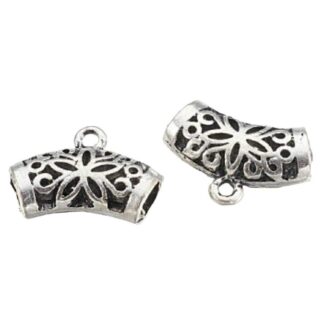 Tibetan Style Pendant Bail/Hanger Link – Antique Silver – 13x20mm