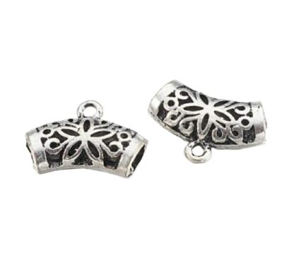 Tibetan Style Pendant Bail/Hanger Link – Antique Silver – 13x20mm