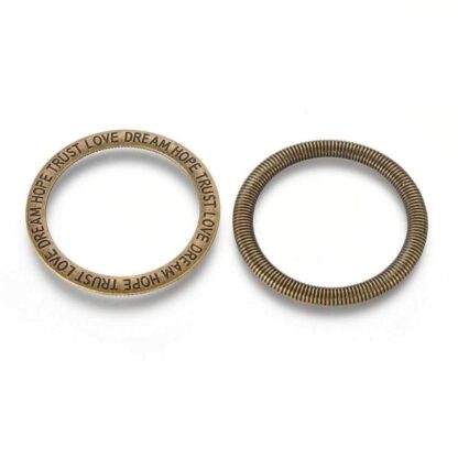 Connector – Affirmation – Large Size – Antique Bronze – 35x2mm