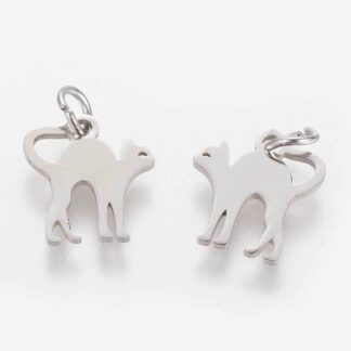Paw Print Charm – Stainless Steel – 18x16mm
