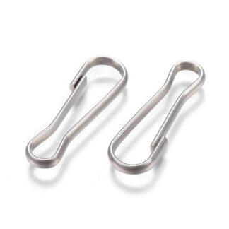Keychain Clasp – Small – Swivel Ring/Snap Hook – Dark Platinum – 30x11mm