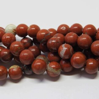 Natural Red Jasper Beads – 8mm – Strand Of 47 Beads