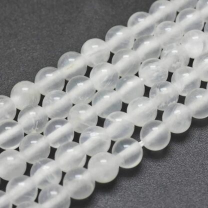 Natural Selenite Beads – 6mm – Strand Of 32 Beads