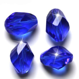 Crystal Beads – Faceted Bicone – Royal Blue – 11x8mm – Pack Of 2