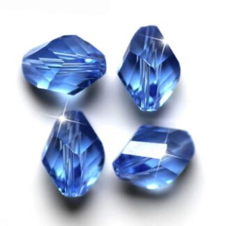 Crystal Beads – Faceted Bicone – Light Blue – 11x8mm – Pack Of 2