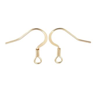 SPECIAL OFFER - Stainless Steel French Earwires - 18 K Gold Plated - 17x18mm - 5 Pairs