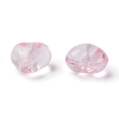 Lampwork Heart Bead – Light Pink – 13x13mm