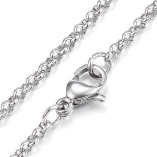 Stainless Steel Rolo Chain Necklace - 60cm - 2x0.6mm Width
